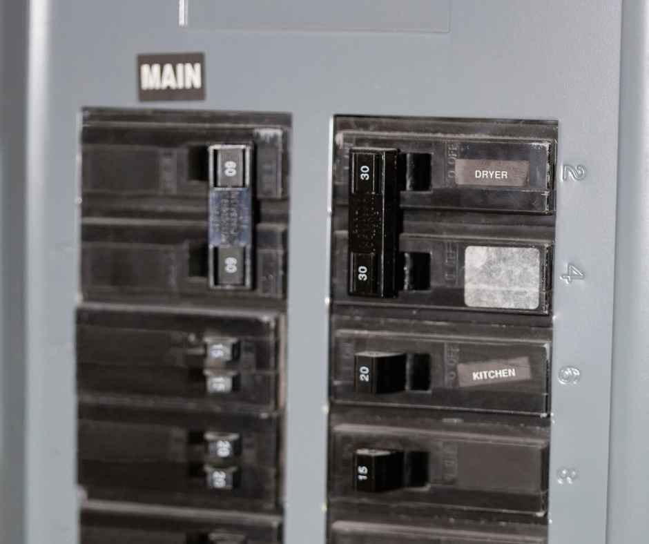 Switches on a breaker box